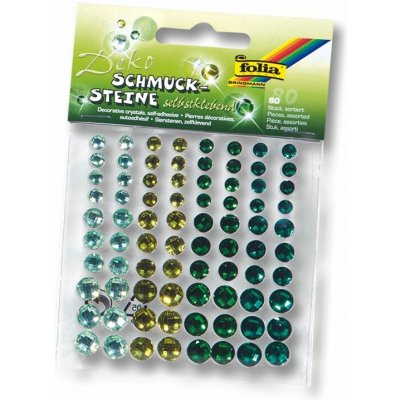 Samolepicí kamínky - odstíny zelené (80 ks) – Hledejceny.cz