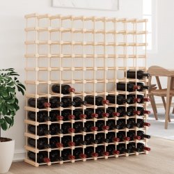 vidaXL Stojan na víno na 120 lahví masivní borové dřevo