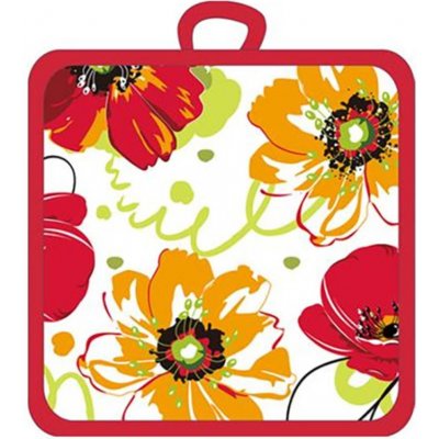 TORO Podložka pod hrnec 17x17cm červené květy – Hledejceny.cz