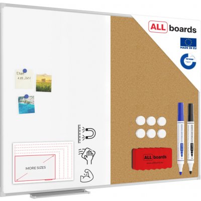 Allboards korková a magnetická tabule v hliníkovém rámu 60 x 40 cm – Zboží Živě