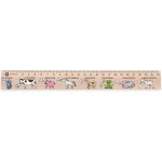 Metrie Didakt-M07 Dřevěné pravítko s potiskem Animals speak 25 cm – Zboží Živě