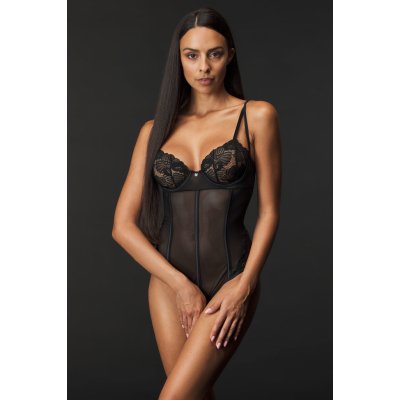 Obsessive Serena Love Crotchless Teddy Black – Zboží Dáma