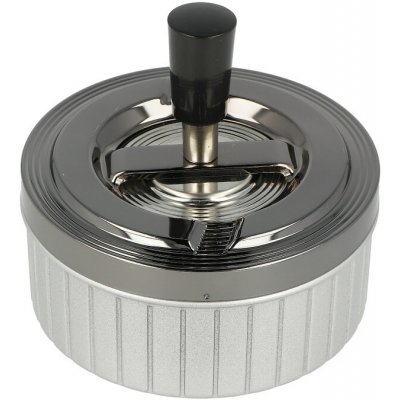 KRCZ Cigaretový popelník kovový otočný Stripes šedý 11cm – Zboží Dáma