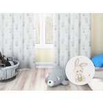 Biante Dětský bavlněný závěs Sandra SA-401 Zajíčci na bílém 150x230 cm – Sleviste.cz