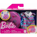 Barbie Mattel malá sada oblečení růžové šaty do batůžku + mini školní doplňky – Zbozi.Blesk.cz
