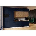 FRONTI Kuchyňská linka JANISA 320 cm Marine blue/Dub artisan – Zboží Dáma