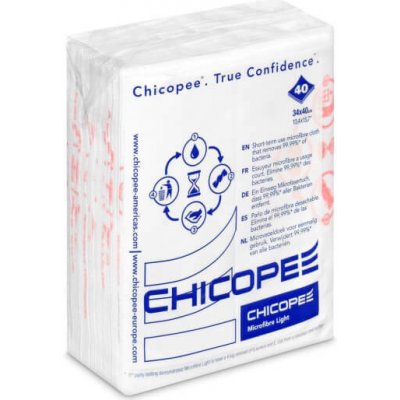 Chicopee Microfibre Light mikrovláknová utěrka 34 x 40 cm červená 40 ks – Hledejceny.cz