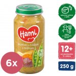HAMI masozeleninový příkrm Brambory s hovězím a hráškem 6x250g