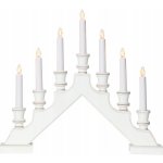 STAR TRADING Elektrický svícen Sara White bílá barva dřevo – Zbozi.Blesk.cz