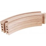 WOODY DŘEVO Kolej kulatá dlouhá oblouk set 4ks příslušenství k vláčkodráze – Zboží Dáma