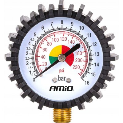 AMiO Analogový tlakoměr 16 bar G 1/4" 04467 – Zboží Mobilmania