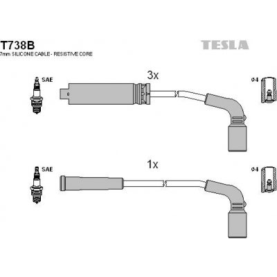 Sada kabelů pro zapalování TESLA T738B – Hledejceny.cz