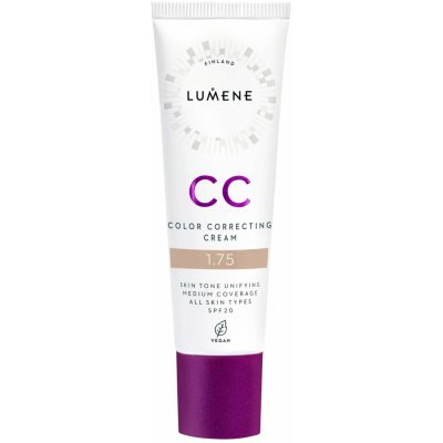 Lumene CC Color Correcting Cream CC krém pro jednotný tón pleti SPF 20 4.5 Neutral 30 ml – Zboží Dáma
