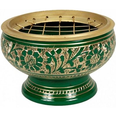 Milujeme Kameny Kadidelnice kovová zelená – Zboží Dáma
