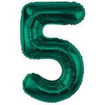 GoDan Fóliový balónek nafukovací smaragdová 85cm číslice 5 – Hledejceny.cz