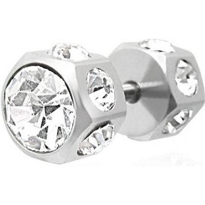 Šperky eshop fake plug do ucha oboustranný se zirkony E5.16 – Hledejceny.cz
