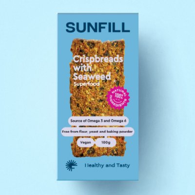 SUNFILL Křupavý chléb s mořskou řasou 100 g – Zboží Dáma