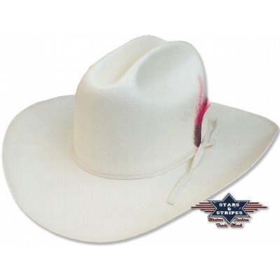 Stars and Stripes Westernový bílý klobouk Cattleman – Zbozi.Blesk.cz