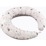 Bomimi ABRA multifunkční polštář XXL SRDÍČKA růžová šedá – Zboží Dáma