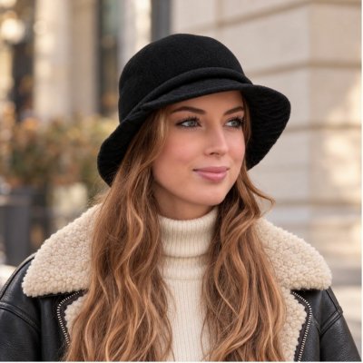 Krumlovanka dámský zimní klobouk Bucket Hat W-0480/018BM černý – Hledejceny.cz