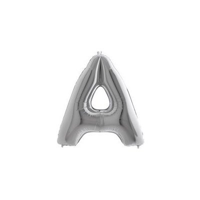 GRABO fóliový balónek PÍSMENO STŘÍBRNÉ A 102cm,40" nafukovací – Zboží Dáma
