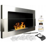 Biokominki GMT Závěsný biokrb 65 x 40 x 12 cm stříbrný – Zboží Mobilmania
