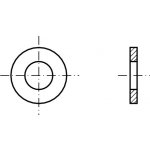 PROFISTYL DIN 125A podložka plochá POLYAMID PA Varianta: DIN 125A podložka plochá PA 6.6 polyamid přírodní (4,3x9,0x0,8mm) M4 – Sleviste.cz