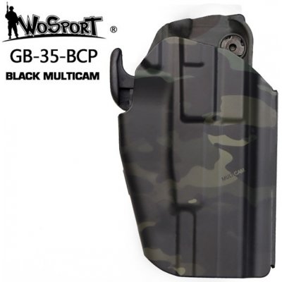 Wosport opaskové plastové GB35 holster Glock 17/M92 MC black
