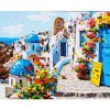 Malování podle čísla ASTRA Malování podle čísel: Kouzelné Santorini plátno na rámu 50x40 cm 155730