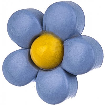Knoflík 18mm květina plastový Varianta: modrý – Zboží Mobilmania