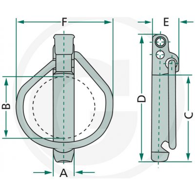 GRANIT Zaklapávací závlačka s pojistkou DIN 11 023 pro třetí body – ⌀4,5 mm, 32 mm, sada 5 ks – Hledejceny.cz