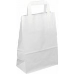 Papírová taška s plochým uchem 28 × 17 × 27 cm, 80 g - bílá – Zboží Živě