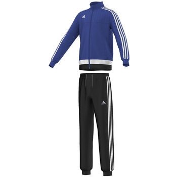 Adidas Tiro 15 Tracksuit Junior Bleu Noir