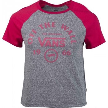 Vans ATTENDANCE RINGER RAGLAN Grey Heather Cerise