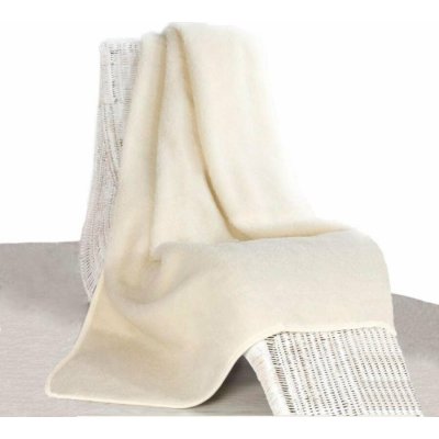 BabičkaOvečková.cz Deka / Přikrývka z ovčí vlny merino jednovrstvá jednostranná přírodní 35x200 – Zbozi.Blesk.cz