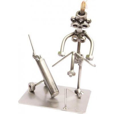 Kovová figurka Golfistka zlomená hůl 17 cm – Zboží Dáma