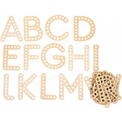 SADA ABECEDA motorické destičky pro bambulky provlékání – Zboží Dáma