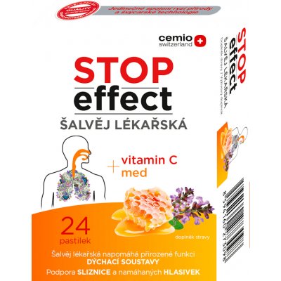 STOP effect pastilky, šalvěj lékařská 24 pastilek – Hledejceny.cz