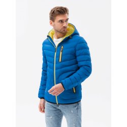 Ombre Clothing pánská zateplená bunda Cosima C356 modrá