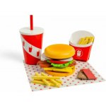 Bigjigs Toys Sada Burger a hranolky – Zboží Mobilmania