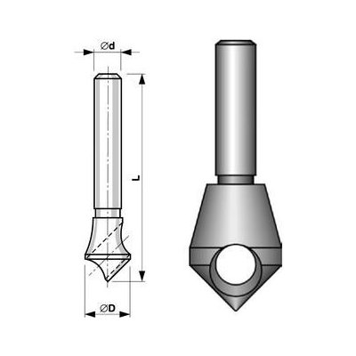 Bučovice Tools Odjehlovací záhlubník 90° D15/20 HSSE VA - BU893-020 – Zboží Mobilmania