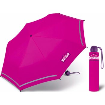 Scout Basic dívčí skládací deštník s reflexním proužkem růžový od 399 Kč -  Heureka.cz