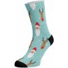 Walkee vánoční ponožky Santa a sob Modrá