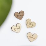 Dřevěný vývazek srdce minimalistické Dřevo: Dub – Zboží Dáma