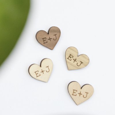 Dřevěný vývazek srdce minimalistické Dřevo: Dub – Zboží Dáma