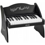 VEVOR Dětské dřevěné piano s 25 klávesami a nastavitelnou hlasitostí černé – Zboží Dáma