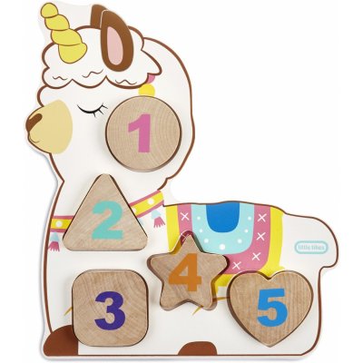 Little Tikes Wooden Critters puzzle s čísly Lama 0050743652264