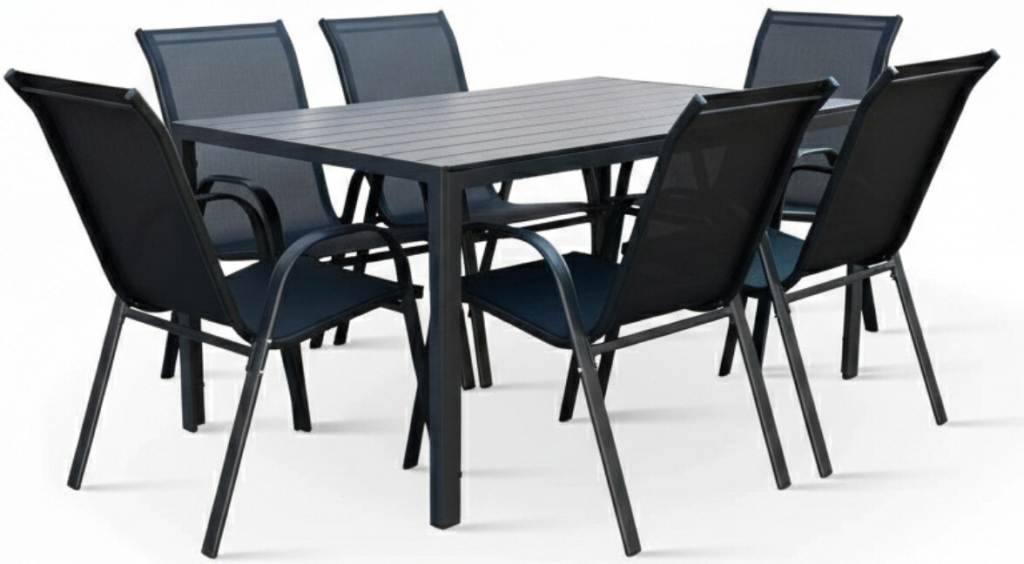 Vikio Venkovní zahradní set 140x80 pro 6 osob DK304 antracit