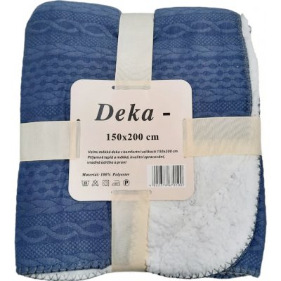 Multani Deka beránek pletený vzor modrá 150X200 – Zboží Mobilmania