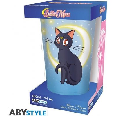 Sailor Moon Sklenice Luna a Artemis 400 ml